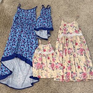 Mommy and me dresses, L,Xl, 2t
